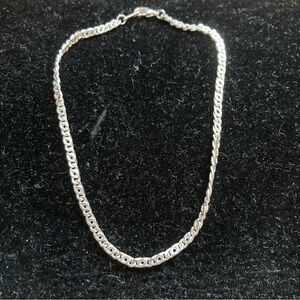 Simple 9.5” Silvertone Chain Anklet (or Long Bracelet)